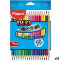 Lápis de Cores Maped Duo Color' Peps Multicolor 18 Peças Ponta Dupla (12 Unidades)