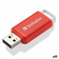 Memória USB Verbatim V Databar Vermelho 16 GB