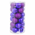 Bolas de Natal Roxo Plástico Purpurina 6 X 6 X 6 cm (30 Unidades)