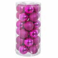 Bolas de Natal Fúcsia Plástico Purpurina 6 X 6 X 6 cm (30 Unidades)