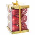 Bolas de Natal Vermelho Plástico 6 X 6 X 6 cm (12 Unidades)