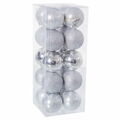 Bolas de Natal Prateado Plástico 6 X 6 X 6 cm (20 Unidades)