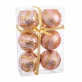 Bolas de Natal Cor de Rosa Plástico Espiral 8 X 8 X 8 cm (6 Unidades)
