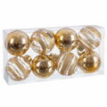 Bolas de Natal Dourado Plástico 8 X 8 X 8 cm (8 Unidades)