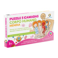 Jogos Educativos Corpo Humano Menina - Puzzle 5 Camadas