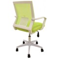 Cadeira de Escritorio CLENT, Branco, Rede e Tecido Verde