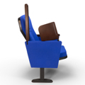 Cadeira Auditório ( Conferência ) Cracóvia Tecido Azul com Palmatoria