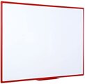 Quadro Branco 900x600mm N/ Magnético Moldura Plástico Vermelha