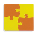 ímans Puzzle Amarelo e Laranja 60x60x4mm