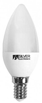 Lâmpada LED Vela Silver Electronics 970714 E14 7W Luz Quente