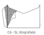 Envelopes C6 - 5L 114x162 mm Litografado 80Gr