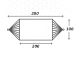 Cama de Rede Aktive Laranja 200 X 0,4 X 100 cm (6 Unidades)