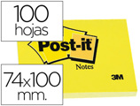 Bloco de Notas Adesivas Post-it Amarelo 74 X 100 mm