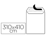 Envelope Bolsa Branco 310x410 mm com Aba em Tira de Silicone Papel Offset 100 gr Caixa de 250 Unidades