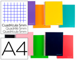 Caderno Espiral A4 Micro Jolly Tapa Forrada 140h 75 gr Cuadro 5mm 5 Bandas4 Taladros Colores Surtidos