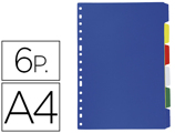 Separador em Plástico Conjunto de 6 Separadores Folio 16 Furos