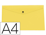 Bolsa Porta Documentos com Mola Din A4 Amarelo Fluor Opaco 50 Folhas