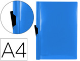 Bolsa Dossier com Clip Lateral Din A4 Vermelho Azul Translúcido 60 Folhas