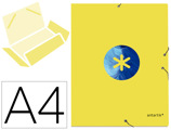 Pasta Antartik com Elásticos A4 3 Abas Cartão Forrado Trending 2020 Cor Amarelo