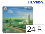Lápis de Cores Lyra Graduate Caixa Metálica de 24 Cores Sortidas