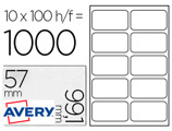 Etiqueta Avery Adesiva Branca Cartão de Visita Medidas 99,1x57 mm Inkjet Laser Impressora 1000 Unidades Caixa de 100 Folh