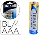 Pilha Maxell Alcalina 1.5 V Tipo AAA lr03 Blister de 4 Unidades