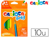 Lápis de Cores Carioca Baby 2 Anos Caixa de 10 Cores Sortidos