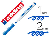 Marcador Edding para Quadro Branco 661 Cor Azul Ponta Redonda 1-2 mm Recarregavel
