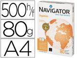 Papel Fotocopia Navigator Din A4 80 gr 2 Furos Papel Multiuso Tinteiros e Laser Palete de 500 Folhas