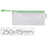 Bolsa Multiusos Tarifold Pvc 250x115 mm Abertura Superior com Fecho Porta Esferográfica e Correia Cor Verde