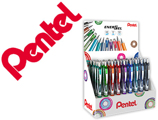 Canetas Expositor Pentel bl77 com 3 Duzias 4 X Azul 4 X Preto 4 X Vermelho 4 X Verde 4 X Violeta 4 X Laranja 4 X Verde Claro 4 X