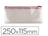 Bolsa Multiusos Q-connect Cheque 250x115 mm Abertura Superior com Fecho Vermelho