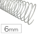 Espiral Q-connect Metálica Branco 64 5:1 6 mm 1 mm Caixa de 200 Unidades