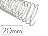 Espiral Q-connect Metálica Branco 64 5:1 20mm 1,2mm Caixa de 100 Unidades
