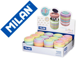 Apara Lápis Milan 2 Usos com Deposito Sugar Expositor de 12 Unidades Sortidas