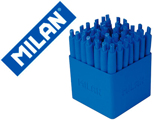 Esferográfica Milan p1 Retrátil 1 mm Touch Azul Expositor de 40 Unidades