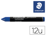 Minas Staedtler para Marcar Azul Lumocor Permanente Omnigraph 236 Caixa de 12 Unidades