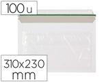 Envelope Autoadesivo Q-connect Porta Documentos 246x330 mm Janela Transparente Pack de 100 Unidades