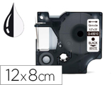 Fita Q-connect mk-221 Branca-preta 9mm Comprimento 8 mt