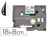 Fita Q-connect tze-241 Branca-preta 18mm Comprimento 8 mt