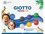 Conjunto Giotto Make Up Pintura Facial 6 Frascos 5 Ml Cores Classicas