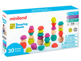 Jogo Miniland Towering Beads Piezas de Maderas para Trabajar La Logica