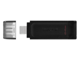 Pen Drive Kingston Data Traveler 70 USB 3.2 + Tipo C 64 GB Cor Preta