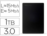 Disco Rigido Externo Toshiba Canvio Slim Hdd 2,50\" 5.000 Mbit/s USB 3.0 1 TB Cor Preta