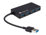 Hub Ngs Ihub USB 3.0 com 4 portas na cor preta