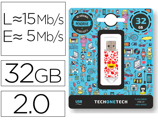 PenDrive USB Tech One Tech Emojitech Heart Eyes 32 GB