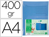 Subpasta Cartolina Exacompta Clean Safe Din A4 Con 2 Abas Azul 400 gr Pack de 5 Unidades