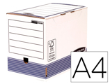 Caixa Arquivo Definitivo Fellowes A4 Carton Reciclado 100% Lomo 200 mm Montagem Automático Color Azul