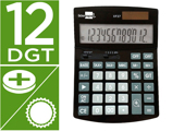 Calculadora de Secretária xf27 12 Digitos Taxas Solar e Pilhas Cor Preto 155x115x25 mm