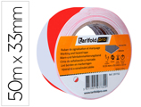 Cinta Adesiva Tarifold Seguridad para Marcaje Y Señalizacion de Suelo 33 mt X 50 mm Color Blanco/rojo